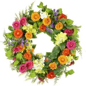 18" Summer Wreaths for Front Door Spring Eucalyptus Wreath Door Wreaths